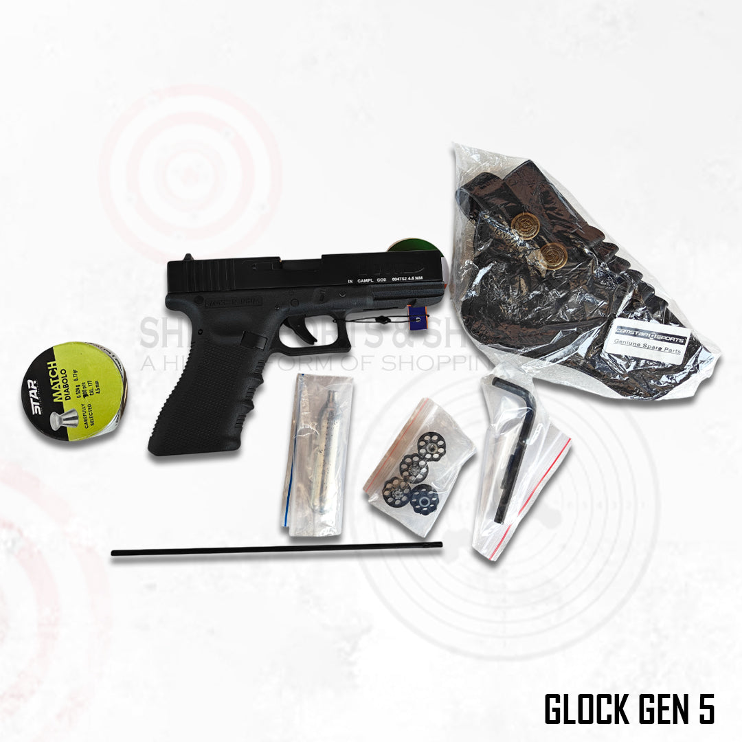Glock Gen 5 Pellets – .177 (4.5 mm) CO2 Air Pistol | Imported