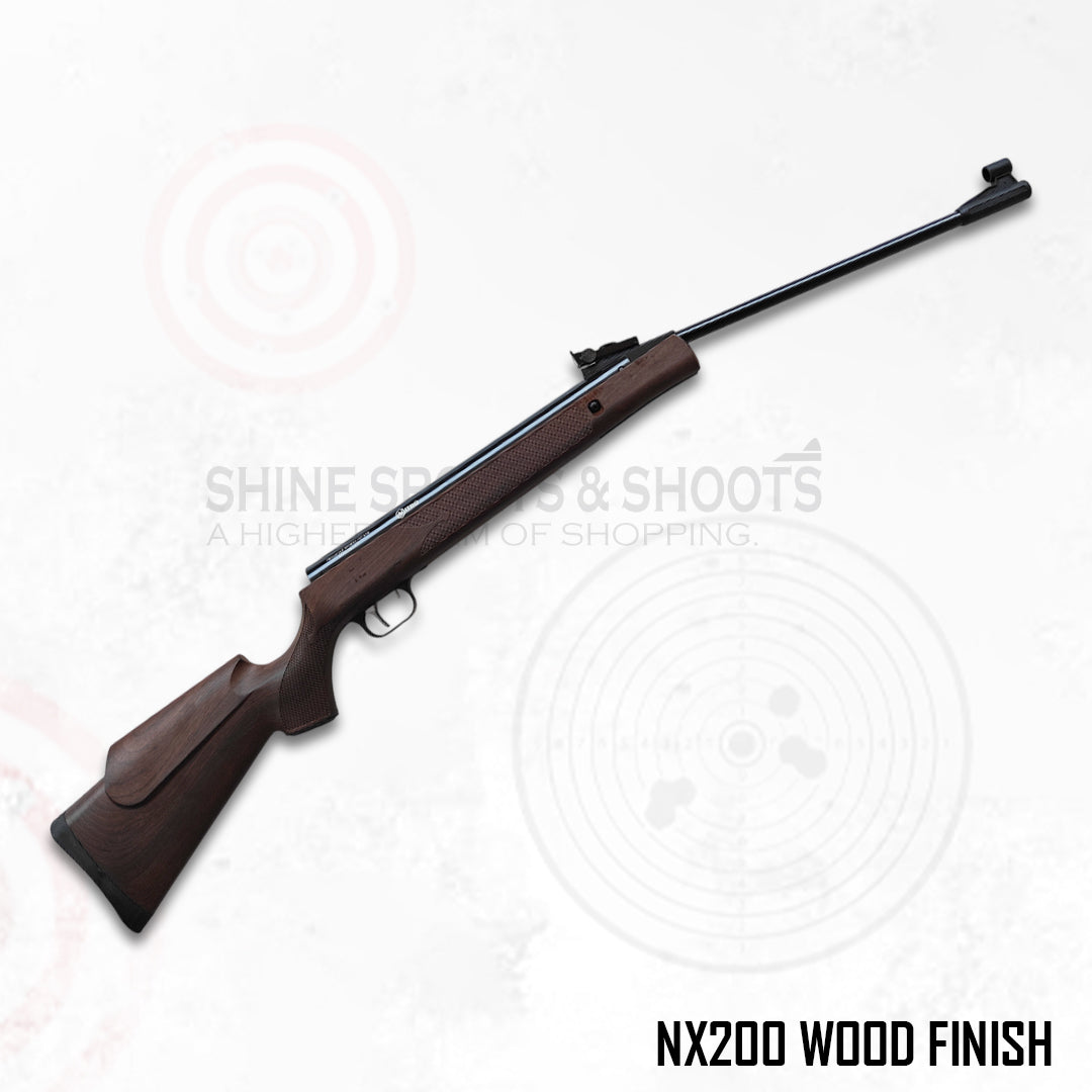 NX200 Athena Wood Finish – .177 (4.5 mm) Break Barrel Air Rifle | Made in India