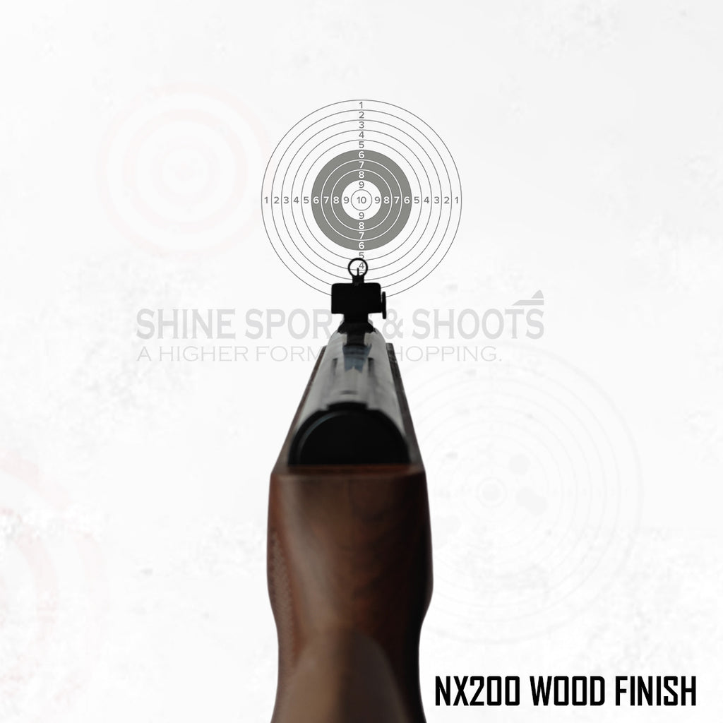 NX200 Athena Wood Finish – .177 (4.5 mm) Break Barrel Air Rifle | Made in India