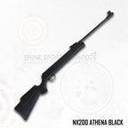 NX200 Athena Black – .177 (4.5 mm) Break Barrel Air Rifle | Made in India