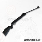 NX200 Athena Black – .177 (4.5 mm) Break Barrel Air Rifle | Made in India