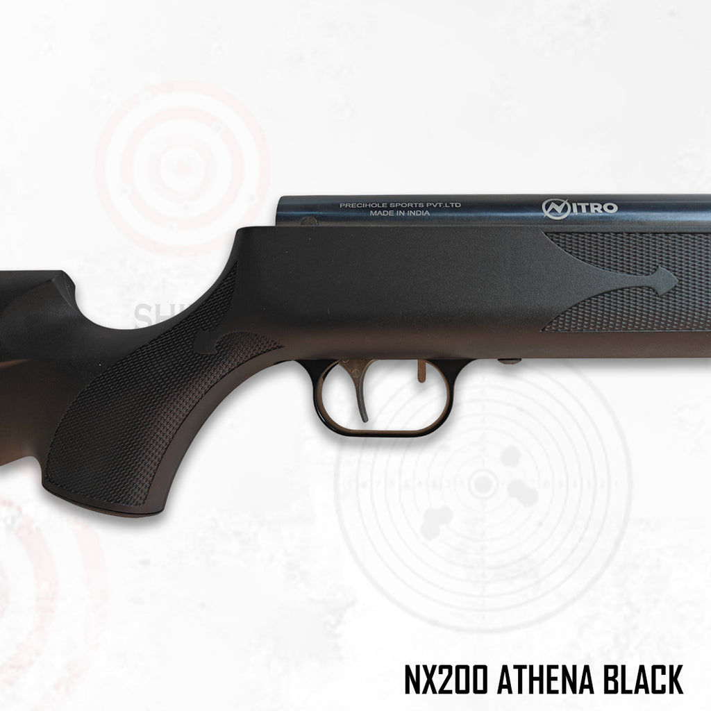 NX200 Athena Black – .177 (4.5 mm) Break Barrel Air Rifle | Made in India