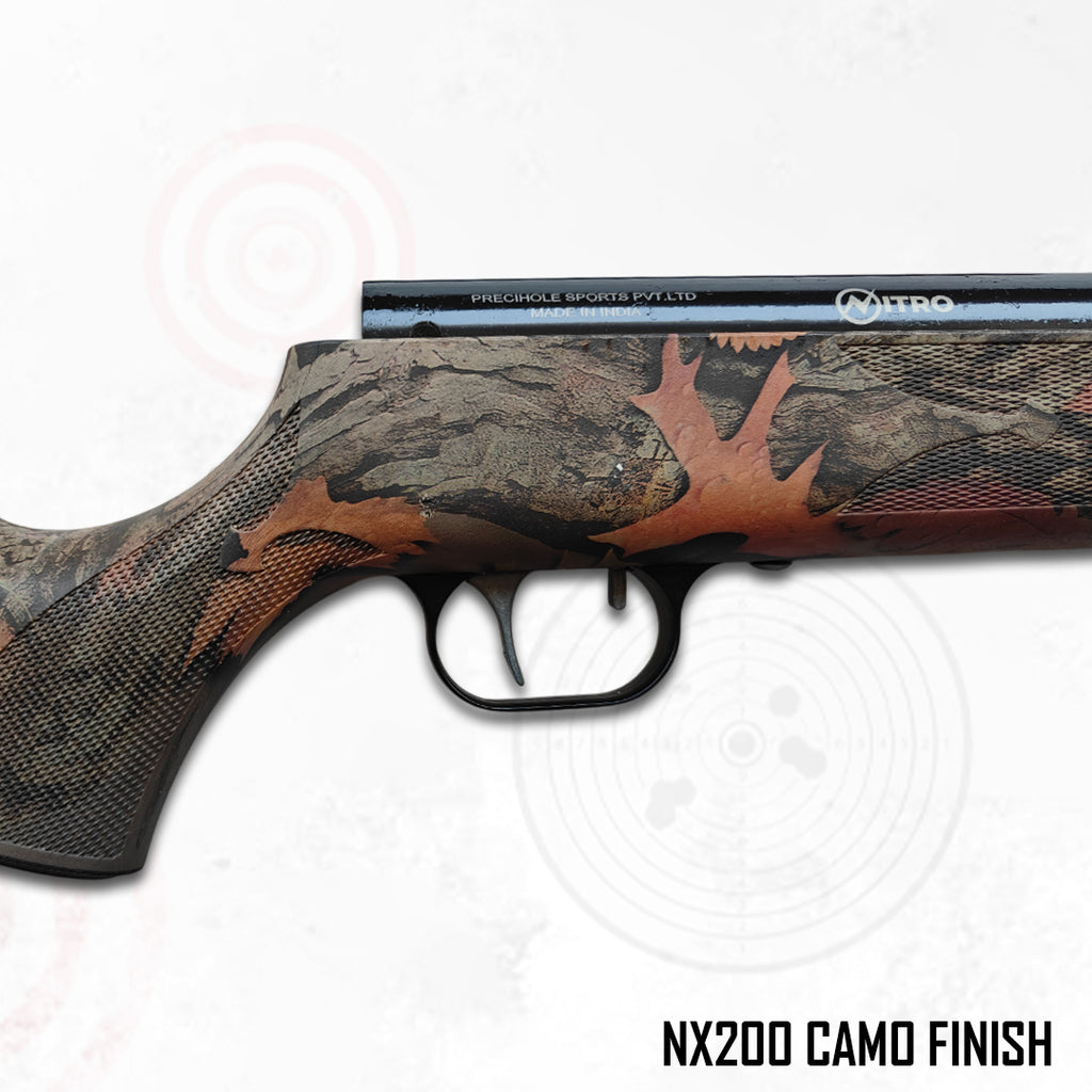 NX200 Athena Camo Finish – .177 (4.5 mm) Break Barrel Air Rifle | Made in India
