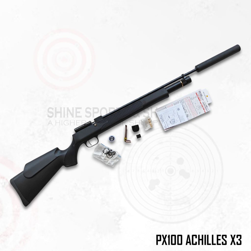 PX100 Achilles X3 Black – .177 (4.5 mm) PCP Air Rifle | Made in India