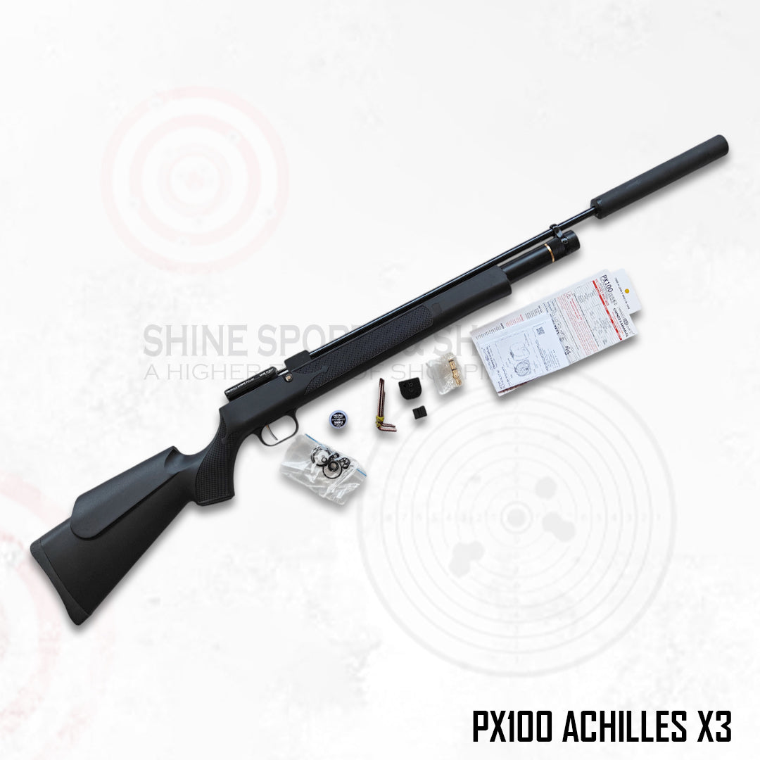 PX100 Achilles X3 Black – .177 (4.5 mm) PCP Air Rifle | Made in India