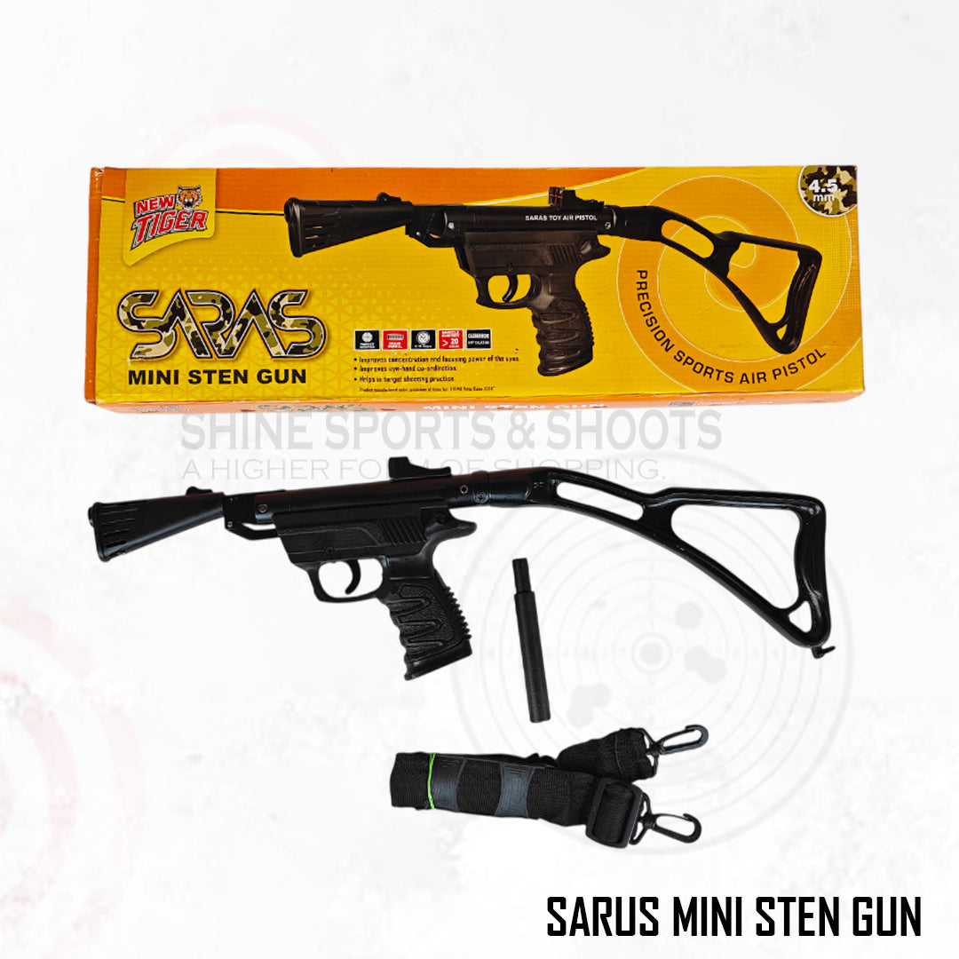 Saras Mini Sten Gun – .177 (4.5 mm) Break Barrel Air Pistol | Made in India